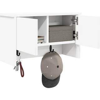 Vægmonteret Jakkeholder Hvid 50 x 20 x 30 cm Konstrueret træ