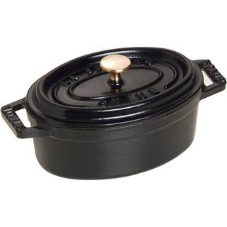 STAUB Staub La Cocotte oval minigryde støbejern 0,25 L Sort