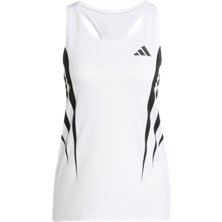 adidas Adizero Tank Str. L Dame - Let og åndbar singlet til løb i hvid, perfekt til varme dage