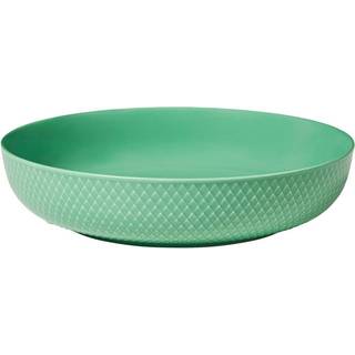 Lyngby Porcelæn Rhombe Serveringsskål Ø28 cm Grøn