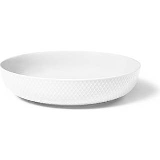 Lyngby Porcelæn Rhombe Serveringsskål Ø28 cm Hvid