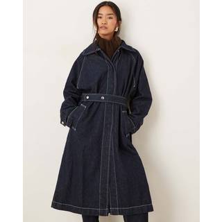 Gina Tricot-Denim car coat-Denim jakker-Blå-M-Dame