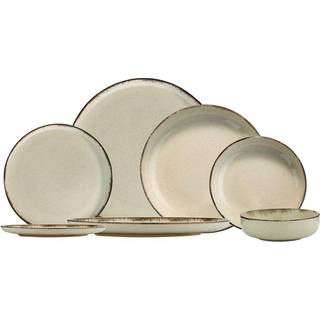 Kütahya Evora porcelænssæt afrundet kant 24 dele Cinnamon