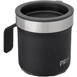 Krus i rustfrit stål med låg Primus Koppen Mug Black, 20 cl / 200 ml