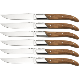 Hâws Steakknivsæt i gaveæske 6 dele, oliventræ