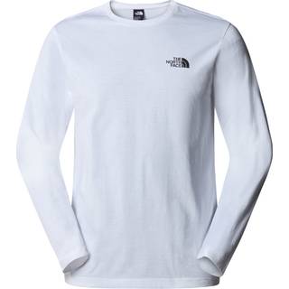 The North Face L/S Simple Dome Tee Longsleeve Herrer størrelse XL farve grå/hvid