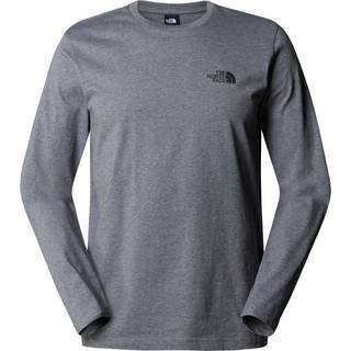 The North Face L/S Simple Dome Tee Longsleeve Herrer størrelse L farve grå