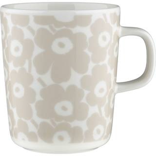 Marimekko Pikkuinen Unikko Krus Hvidt/ - Kaffekopper Stentøj Straw - 074533-120