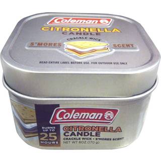 Coleman duftende udendørs citronella stearinlys med træ crackle wick smores duft 6 oz