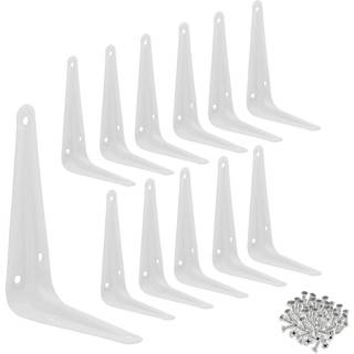 Widesskall? Metal 5 """" x 6 """" tomme v?g hj?rne vinkel hylder hyldebeslag hvid pakke med 12