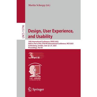 Design, User Experience, and Usability