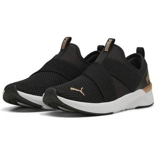 PUMA SOFTRIDE Harli Slip-On Running Shoes Women, Sport, Black/White/Gold, 40.5