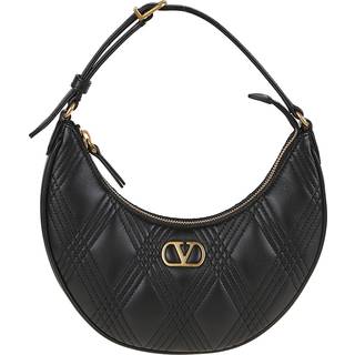 Valentino Garavani Quiltie 67 Mini leather shoulder bag - black - One Size