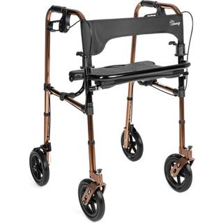 Rollator 4-hjulet med bremser og sæde - DEFENDER