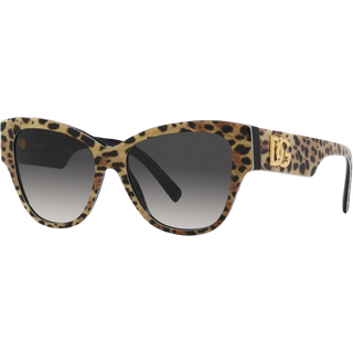 Dolce & Gabbana Kvinde DG4449 31638G Solbriller Acetat Brun Grå Sommerfugl Normal Skygge