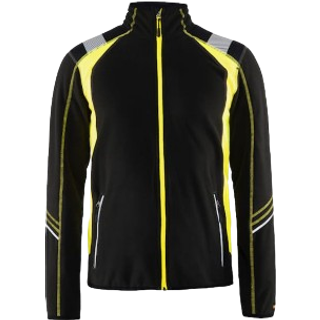 Blåkläder microfleecejakke sort/high vis gul XL