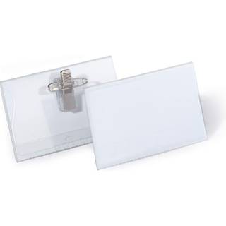 Durable kongresmærke med nål og klemme 54x90mm
