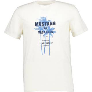MUSTANG Herren T-Shirt weiß - weiß