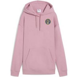 PUMA Wardrobe Essentials Sports Legacy Relaxed Graphic Hoodie Women, Clothing, Poised Pink, XL