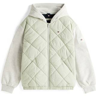 Quilted Hooded Relaxed Bomber Jacket