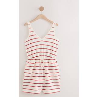 Next Red/Ecru Jersey V-Neck Playsuit