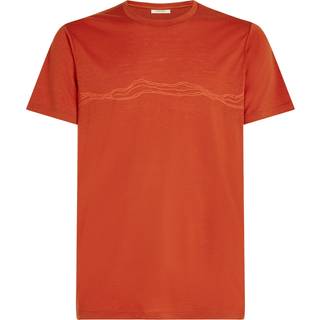 Icebreaker Merino 150 Tech Lite S/S Tee Mountain Pulse Merino-shirt Herrer størrelse XL farve rød