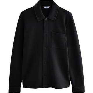 Next Black Diagonal Texture Jersey Shacket - medium