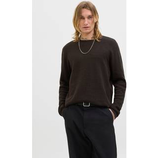 Ensfarvet Striktrøje