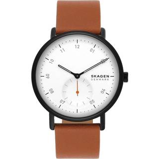 Skagen SKW6889 Kuppel Black IP Brown Strap Watch - W06309