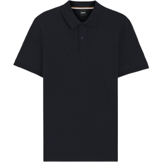 BOSS poloshirt med økologisk bomuld i mørkeblå til herre.