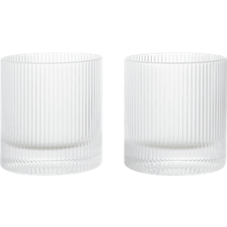 Ferm Living Ripple Drinksglas 2-pak t - Tumblers Mundblæst Glas Klar - 1104270635