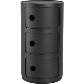 Kartell Componibili Bord Matt Black 3 Rum: H59 cm