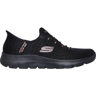 SKECHERS Damesko Summits Klassisk Nat Slip In Sneakers Sort
