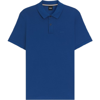 BOSS poloshirt med økologisk bomuld i blå til herre