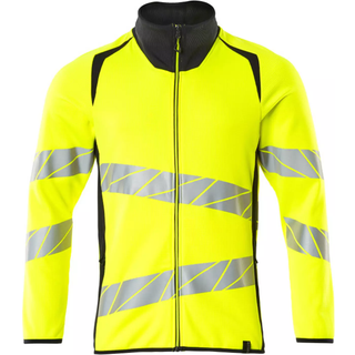 MASCOT ACCELERATE SAFE sweatshirt med lynlås, hi-vis gul/mørk marine - M