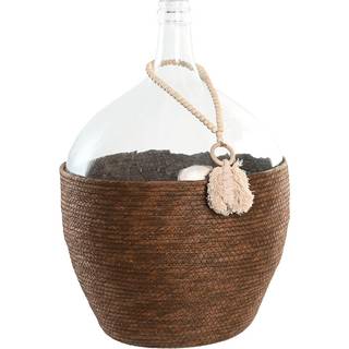 Vase Home ESPRIT Gennemsigtig Mørkebrun Krystal Kolonistil 37 x 37 x 55 cm