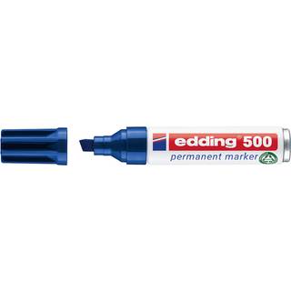 Edding 500-3 blå Permanent marker, skrå spids 2-7mm (10stk.)