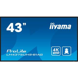 IIYAMA 43 1920x1080 IPS panel 1% Haze Landscape mode Speakers 2x 10W  VGA 3x HDMI 350cd/m² Media P