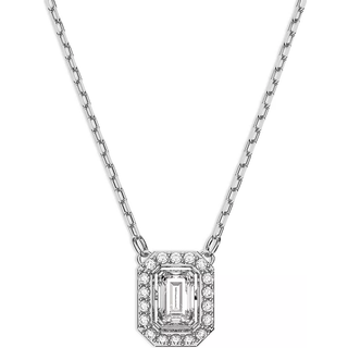 Una Anhänger, Oktagon-Schliff, Weiß, Rhodiniert