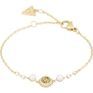 Guess JUBB05516JWYGS Damen-Armband Multi Pearls 4G Goldfarben S