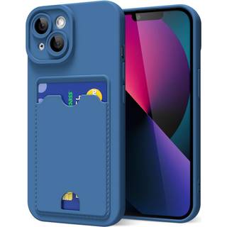 oakxco til iPhone 13 Mini Taske med Kortholder S?dt Silikone Pung Telefon Taske med kreditkort Slot Bl?dt gummi Tynd Slank Pung til Kvinder M?nd