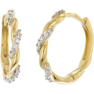 trendor 28498 Damen-Ohrringe Gold 333/8K Klapp-Creolen Ø 15 mm