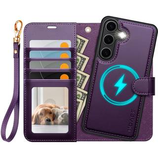 OCASE til Samsung Galaxy S25 Plus aftageligt pungetui med kortholder [2 i 1] PU-lder Flip Folio-etui med RFID-blokeringsstativ Hndledsrem Stds