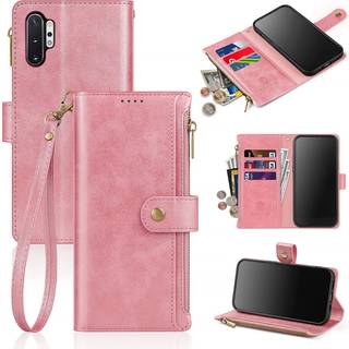 Antistabil kompatibel med Samsung Galaxy Note 10+ Plus etui Pung med kortholder til kvinder Mnd Telefonetui RFID-blokerende PU-lder Flip-cover
