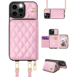 OCASE Kompatibel med iPhone 16 Pro Max Crossbody-pung-etui med kortholder PU-lder lynls Hndtaske Telefonpung med RFID-blokerende Kickstand Hn