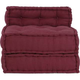 2-Personers Modulpuf Stof Patchwork - maroon / Midtersofa