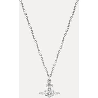 Vivienne Westwood Silver Ofelia CZ Angular Necklace - 40cm