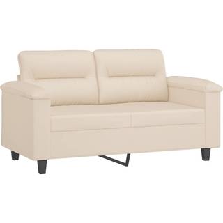 sofasæt 3 dele med hynder mikrofiberstof beige
