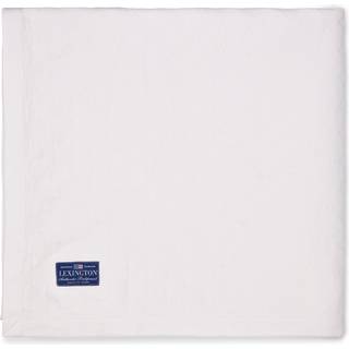 Lexington Diamond Jacquard Sengetæppe i økologisk bomuld, Hvid 160x240 cm