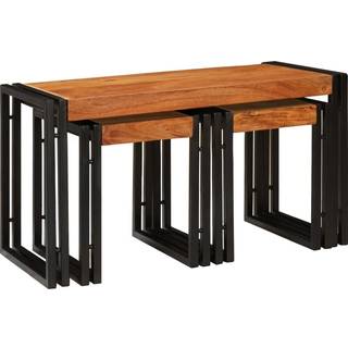 Slutborde Brun og sort Massivt akacietræ